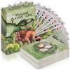 MIJOMA Carte da gioco con dinosauro, perfette per serate in famiglia, 54 carte, 5,7 x 8,7 cm