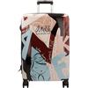 Anekke | Valigia stiva M estensibile Hollywood | Bagaglio da donna 4 ruote Design originale | 66 x 43 x 24 cm | 57L | Multicolore, multicolore, Valigia stiva 4 ruote doppie con estensore