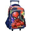 PRESTIGE & DELUXE Trolley Zaino Scuola Spiderman 46 cm High-end + 7 Penne Scatto cancellabili e portachiave fischietto