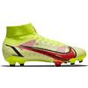 Nike Mercurial Superfly 8 PRO Fg, Firm-Ground Soccer Cleat Unisex-Adulto, Volt/Bright Crimson-Black, 40.5 EU