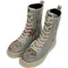 DOGO Women Vegan Leather Turquoise Long Boots - Kindness Grows Design