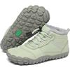 SAGUARO Scarpe Barefoot Invernali Bambino Stivali da Neve Comode Caldo Stivaletti Inverno Bambina Antiscivolo Scarponcini con Imbottitura Calda, Will Ⅰ, Verde, 32 EU