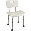 Mobiclinic, Sedia per doccia, Olivo, Marchio Europeo, Sgabello doccia per anziani, Sedia doccia per disabili, Marcatura CE, Sgabello bagno regolabile in altezza, Piedini antiscivolo, colore Bianco