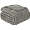 Good Nite Coperta Pile Matrimoniale Letto Singolo Plaid Saldo Calda Primavera Estiva Autunno Inverno Coperta a Scacchi Quattro Stagioni Morbido Accogliente e Caldo(230x270cm Grigio)