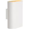Lucide 12219/02/31 A to e, lampada da parete, ferro, 9 W, E14, bianco, 16 x 9 x 20 cm