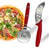 D'Emilia - Set di frese per pizza versatili in acciaio inox da cucina, con coltello curvo e ruota per tagliare pizza