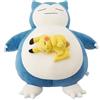 Pokémon Center Peluche pupazzo Pokemon Center originale Snorlax & Pikachu Sleep Motchiri lun...