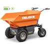 Deleks Motocarriola 100% elettrica con cassone dumper a ribaltamento idraulico