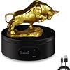 YVVV Espositore Girevole, YVVV Piatto Girevole Elettrico per Foto a 360 Gradi, Piattaforma Rotante Automatica per Registrazione Video e Visualizzazione del Prodotto - Statuetta 12 cm, Colore Nero