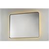 Vanità & Casa Vanità&casa - ARGO AL RECTANGULAR specchio rettangolare con luce led : Colori specchi Vanità - Bianco, Dimensioni specchio - 800x800