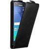 Cadorabo Custodia per Samsung Galaxy J5 2015 in NERO DI NOTTE - Protezione in Stile Flip con Chiusura Magnetica - Case Cover Wallet Book Etui