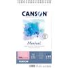CANSON Montval, Carta per acquerello, satinata, 300 g/m², Foglio, 16 x 28,4 cm, Blu Mezzanotte