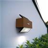 Applique LED Solare Corten, Rettangolare, con Sensore di Movimento Bianco Naturale 4.000K