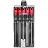 Dick F. DICK Kit lime/Raffilatura 5 pezzi (200 mm, con impugnatura a 2 componenti, per artigiani professionisti-hobby, utensile per legno, ferro, metalli non ferrosi, acciaio) 1 304 401-2K