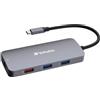 Verbatim USB-C Pro Multiport Hub 9 Port CMH-09 (HDMI - RJ45 - 2 x USB-C - USB-A 3.2 Gen2 - 2 x USB-A