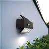 Applique LED Solare Nera, Rettangolare, con Sensore di Movimento Bianco Naturale 4.000K
