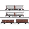 MARKLIN art. 47301 DB AG set 4 carri tetto e pareti scorrevoli ep. IV