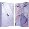 Fintie Custodia ibrida sottile per iPad Air 5a generazione (2022) / iPad Air 4a generazione (2020) 10,9 pollici - [Portapenne integrato] Cover antiurto con guscio posteriore trasparente trasparente,