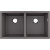 hansgrohe S51 lavello da cucina, 43434290, S510-U770 S51 grigio pietra [Lavelli da Cucina > per Base Sottolavello a partire da 90 cm]