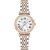 SHENGKE SK Orologio con numeri romani da donna con accento di cristallo, dialetto facile da leggere. (Argento-rosa)