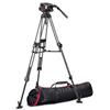 Manfrotto FastTripod, Testa Per Treppiede Video Fluida 509 con Treppiede Video 645 Fast Twin in Carbonio, Kit Pro per DSLR, Reflex, Camcorder, Cavalletto per Videocamera e Fotocamera, Portata 13kg