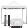 COBIZI Gazebo 3x3 Pieghevole Impermeabile con Parete Laterale,Gazebo Esterno Resistente,Tende per Gazebo,Tendone Padiglione Pop Up per Feste Campeggio (3 per 3m Bianco)