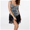 Donna Infilare Danza Abito Paillettes Nappa Cinturino Frangia Latino Salsa Tango