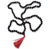 5 Mukhi Black Rudraksha Mala per donna e uomo (perline da 8 mm)