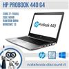 HP ProBook 440 G4 Core i7-7500u Ram 8gb SSD 240gb Win10 Notebook 14" PC Grado A-