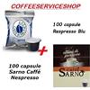 CAFFE' BORBONE 200 CAPSULE MISTE NESPRESSO : 100 RESPRESSO BLU + 100 SARNO CAFFE'