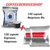 caffe borbone 200 capsule miste : 100 respresso blu + 100 espressia nespresso