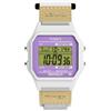 Timex Orologio unisex Main Street da 36 mm, cinturino in nylon bianco, quadrante digitale, cassa bianca TW2W72300