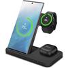 MMOBIEL Caricatore Wireless per Samsung - 3 in 1 Stazione di Ricarcica Wireless per MagSafe Samsung Galaxy S26/S25/S24/S23/S22 serie, Galaxy Watch 8/7/6/5/4, Buds - 15W - Dock Ricarica Rapida