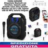 Altoparlante Bluetooth con microfono, Impianto audio portatile cassa Karaoke