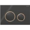Geberit Placca Geberit Sigma50 Round Vetro Nero / Oro Rosso Doppio Tasto | 115.650.SJ.1 Vetro Nero