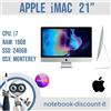 Apple iMac 21" SLIM Cpu i7 16gb RAM SSD 240gb Osx Monterey A1418 GRADO C