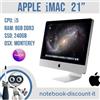 Apple iMac 21" Cpu i5 RAM 8gb DDR3 SSD 240gb OSX Monterey GRADO A-