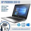 HP ProBook 650 G3 Core i5-7200U Ram 8gb SSD 240gb Win 10 Notebook 15,6"