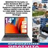 PC Portatile Notebook 14 Pollici Full HD, 16GB RAM 256GB SSD, Intel Celeron N4120, WiFi 5G, Mouse E Tappetino Inclusi