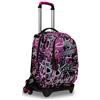 Seven S.p.a. Seven Trolley Scuola Sganciabile Jack 3 Ruote, Fucsia, CHULKY, Triplo Uso, Zaino con Carrello Sganciabile con Tasca Interna Porta Borraccia, Zaini e Trolley, Scuola, Bambine e Ragazze