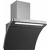 Silverline 3433.8.733.01 SLIDE DOWN Cappa a parete cm 80 - inox e vetro nero
