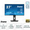 IIYAMA XUB2792UHSU-B6 - Monitor IPS LED - 4K Ultra HD - 27 pollici - 4ms - DPS - Regolabile in altezza e in rotazione