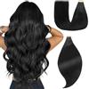 Einbeauty Extension Capelli Veri Biadesivo 20pcs Extension Biadesive 60cm 50g Nero Jet Extension Biadesive Capelli Veri Invisibile Extension Capelli Veri(24inch,1#)