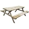 Eurobrico SET DA GIARDINO CON TAVOLO DA PICNIC IN LEGNO 179X150X70 CM.