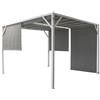 VERDELOOK Gazebo 3 x 3 3 x 4 da Giardino in Metallo con Telo Laterale Verdelook Cubo