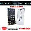 A.R KIT FOTOVOLTAICO 2 KW PANNELLO 2 X 250W CAMPER NAUTICA ACCUMULO PER BATTERIA