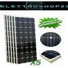 Kit Fotovoltaico 3KW Giornaliero 5 pannelli 100watt Pwm Isola Solare