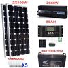 Kit Fotovoltaico 2 KW Pwm Inverter 2000W Pannello Solare 200W Batteria 120 Amp