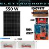 Kit Fotovoltaico 3KW Inverter 8000W Pannello Solare550W regolatore 80ah batt 120