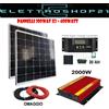 JARRET Kit Fotovoltaico 3 KW Pwm Inverter 2000W 2 Pannello Solare 400W regolatore 30 AH